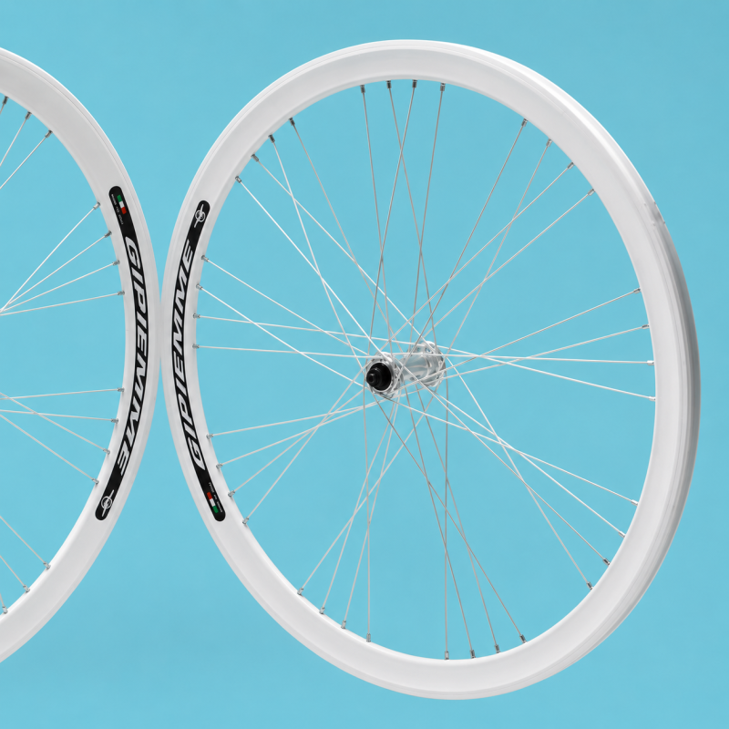 Ruote bici 28x1.3/8-5/8 fixed 1v bianchi Gipiemme contro pedale 40mm personalizzabile