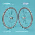 ruote bici 28x1.3/8-5/8 silver 1 velocità a filetto gipiemme raktor 40mm personalizzabile
