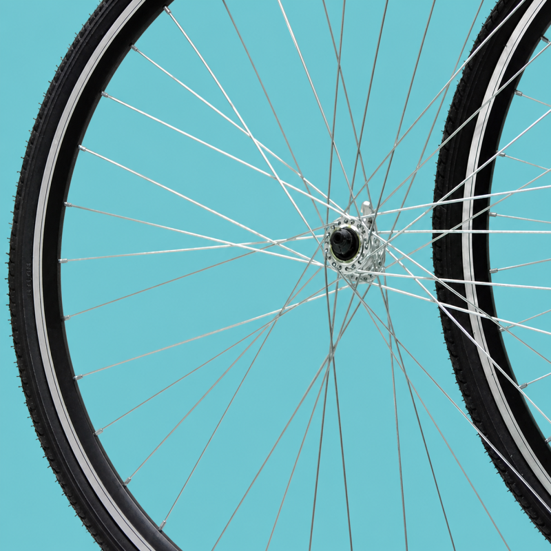 Ruote bici corsa 28 5-6-7 velocità con pignone gommate gipiemme nere