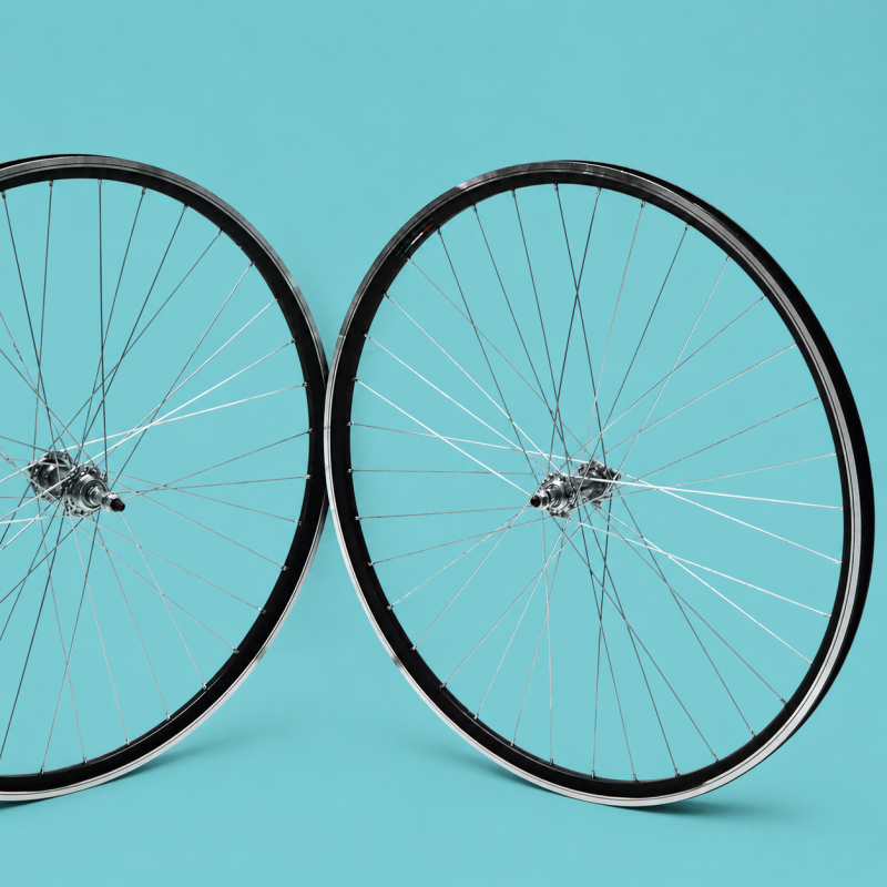 Ruote bici corsa 28 7 velocità gipiemme nere filetto personalizzabile