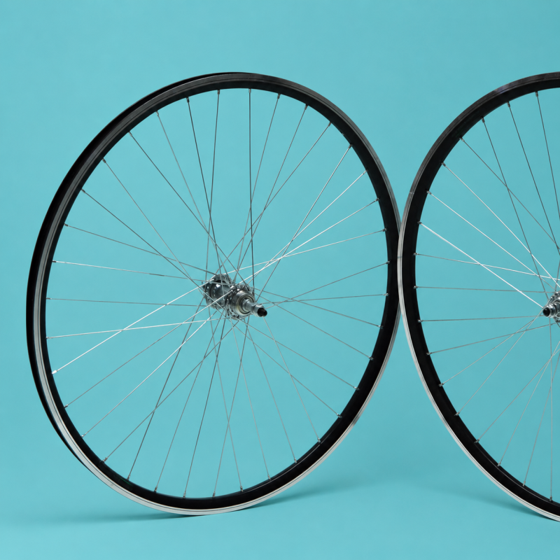 Ruote bici corsa 28 7 velocità gipiemme nere filetto personalizzabile