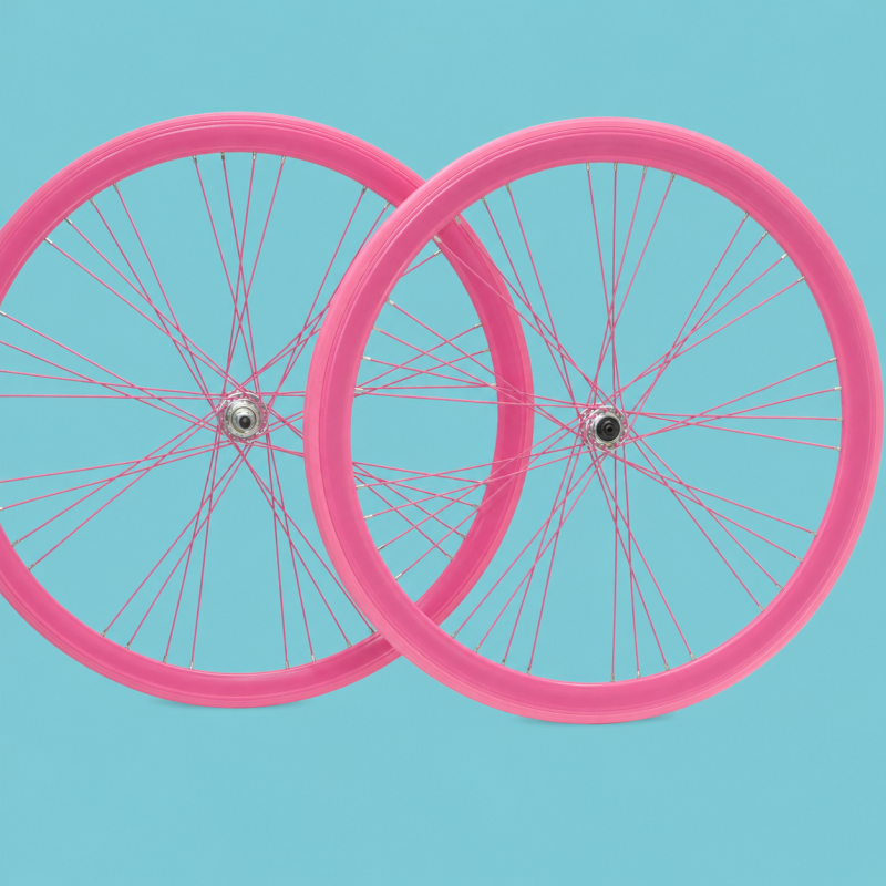 Ruote bici corsa 28 triatlon ciclocross Shimano alluminio 28 fucsia 1v personalizzabile