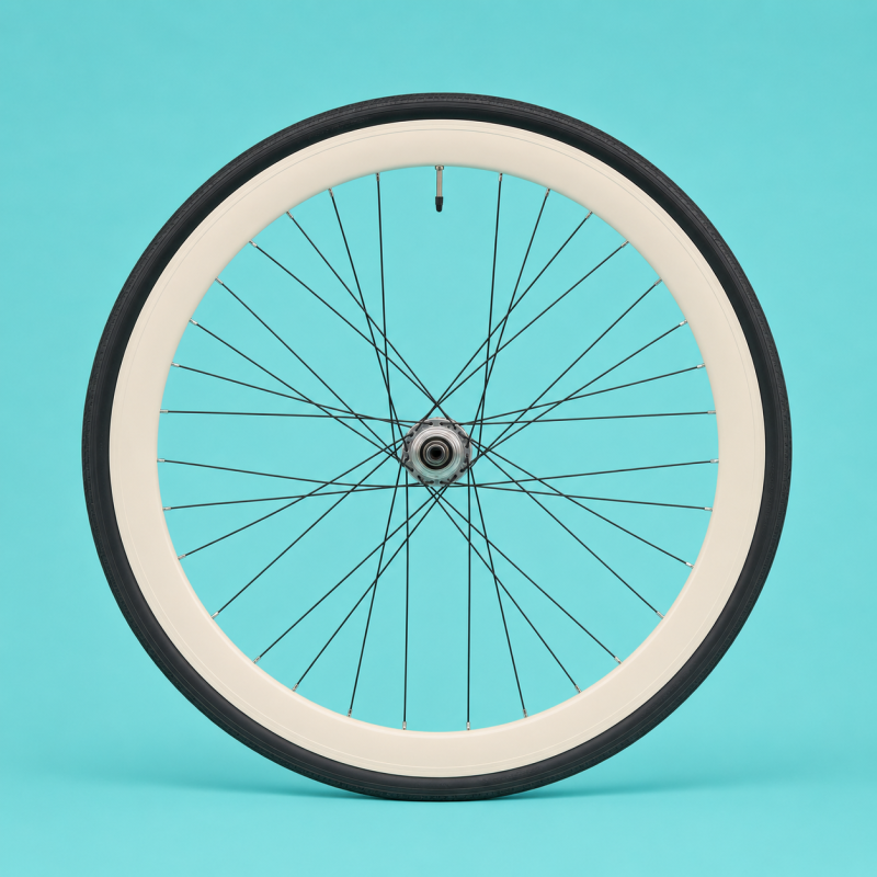 Ruote bici fixed 28x1.3/8-5/8 cerchi 28 bianchi 1 velocità gommate personalizzabile