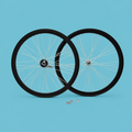 Ruote bici fixed 28x1.3/8-5/8 contro pedale neri e bianchi + pignone personalizzabile