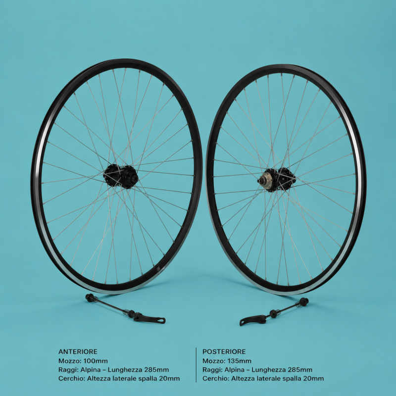 Ruote corsa 28 disco gravel 9 velocità cassetto shimano personalizzabile