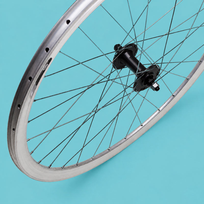 Ruote fixed bike 28x1.5.8 flip flop nero e cromo personalizzabile