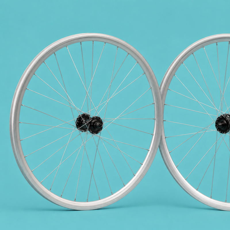 Ruote fixed bike 28x1.5.8 flip flop nero e cromo personalizzabile