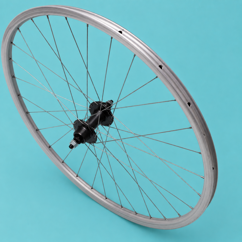 Ruote fixed bike 28x1.5.8 flip flop nero e cromo personalizzabile