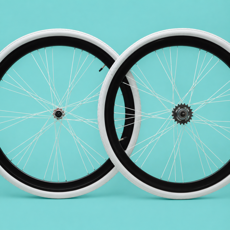 Ruote o cerchi 28 fixed 1v nero bianco Gipiemme contro pedale 40mm complete personalizzabile