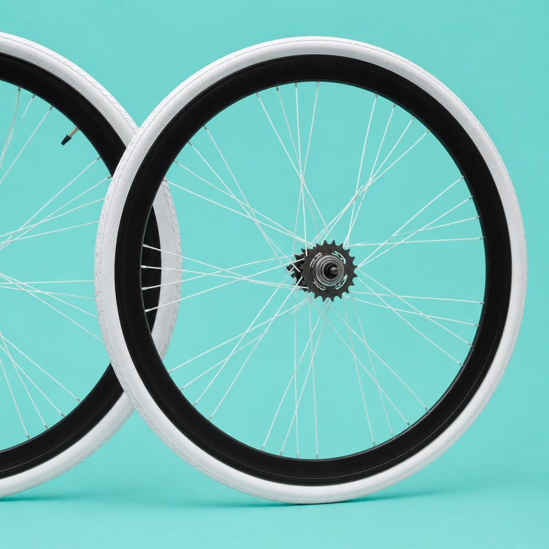 Ruote o cerchi 28 fixed 1v nero bianco Gipiemme contro pedale 40mm complete personalizzabile