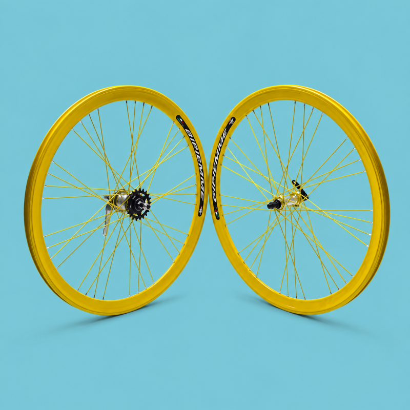 Ruote o cerchi contro pedale 28 1v giallo Gipiemme 40mm personalizzabile