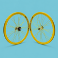 Ruote o cerchi contro pedale 28 1v giallo Gipiemme 40mm personalizzabile